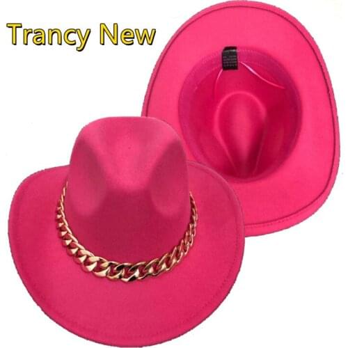 Mens Wool Felt Western Cowboy Hat Ladies Mens Rolled Brim Cowgirl Jazz Hat with Leather Fedora Knight Hat Large Panama