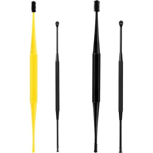 Soft Silicone Ear Pick Set Double Head Spiral Ear Wax Remover Ear Cleaner