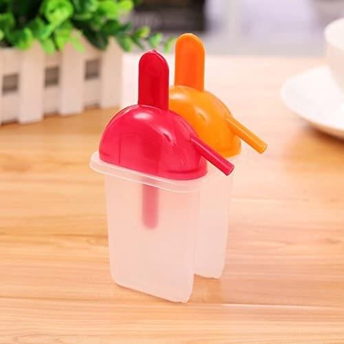Set Of 2 Lolly Moulds & Stand - Frozen Ice Reusable Mould Pop Maker Pack of 5