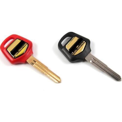 Uncut Blade Blank Key For Honda Goldwing GL1800 GL 1800 2001 2002 With Logo Red BLACK GL 1000 1100 1200 1500 1800