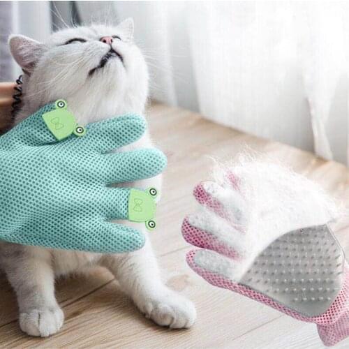 Los Fick Pet Grooming Gloves for Cats Dogs Pet Brush Glove for Cat Dog Hair Remover Brush Dog Deshedding Cleaning Combs Massage