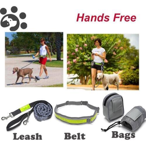 Hands Free Dog Leash Reflective Harness Durable Pet Vest Collars Outdoor Runnning for Large Dogs Training Pets MP0006