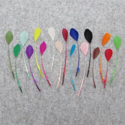 Multi Color Goose Feathers DIY Dyed Goose Feather rustic wedding decor Decorations Accessory Craft 25 root sell 15-20cm 6-8 inch