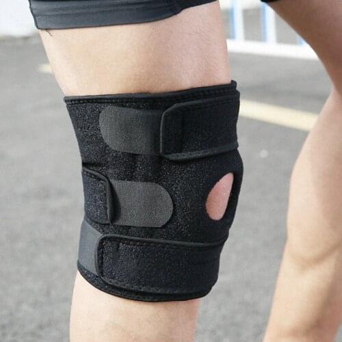 Adjustable Sports Basketball Leg Knee Sports Safety Strap Knee Pad Protector Pad Football Support Brace Hinges Professional
