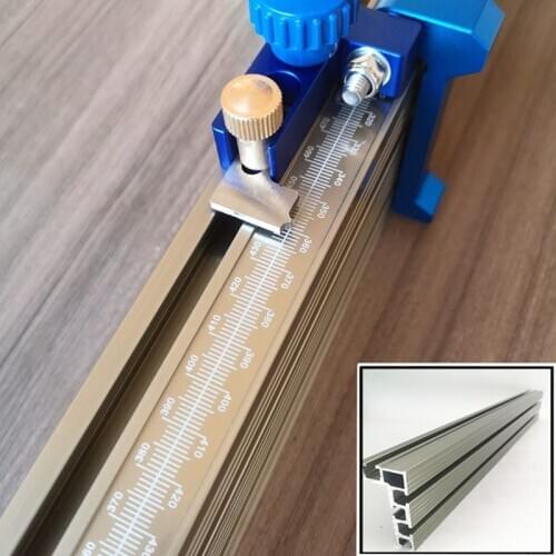 60/80cm Miter Track T-track W/scale ruler Sliding Brackets T-Slot Aluminium Profile Woodworking workbench DIY Accessories