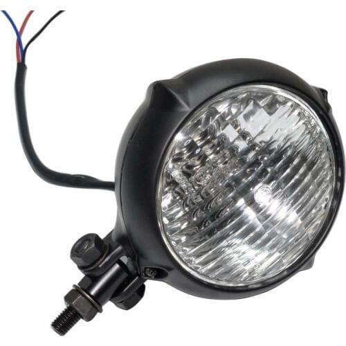 Chrome Motorcycle 4" Headlight Cafe Racer Head Light Decorative Metal Lights Lighting Modified Motorbike Rear Light