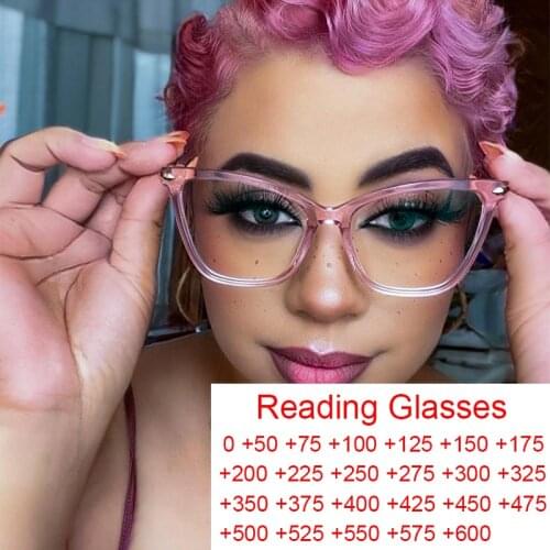 Retro Cat Eye Myopia Glasses Finished Men Women Ultralight Anti Blue Light Eyeglasser Clear Lens Diopter 0 to -6.0 Shortsighted