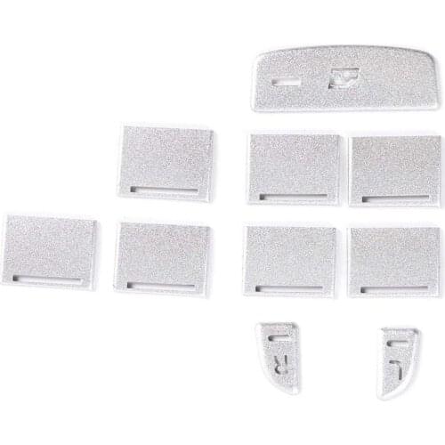 10 PCS Car Aluminum Window Glass Lift Switch Button Sticker Decorative Cover Trim for XF 2012-2015 Interior Accessories