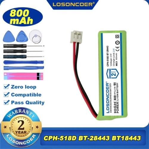 100% Original LOSONCOER 800mAh Battery For CPH-518D BT-28443 BT18443 BT-18443 89-1337-00-00 VTech LS-6115 LS-6117 LS-6126