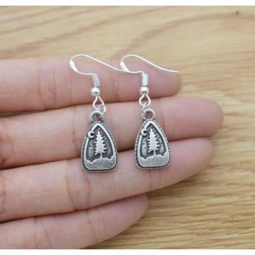 12pairs Fashion Women Jewelry Moon Pine Tree Earrings Christmas Jewelry Gift