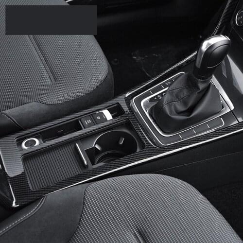 2021 Suitable For Golf Vw 7 Refitting Special Accessories Central Control Gear Panel Water Cup Frame 7.5 Carbon Fiber Interior D