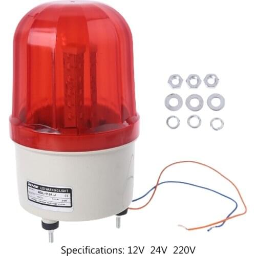 220V/12V/24V LED Alarm Light Warning Lamp Signal Buzzer Rotary Strobe Flash Siren Emergency Sound Illumination Hummer