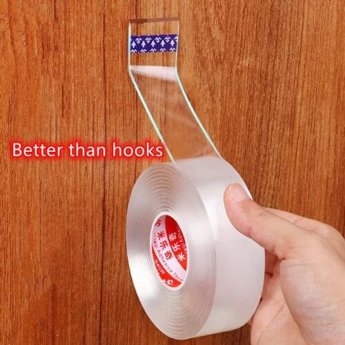 3M/5M Nano Tape Double-Sided Tape Transparent Seamless Wall Sticker Reusable Universal Fixed Waterproof Adhesive Household