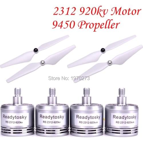 4pcs 2312 920KV Brushless Motor CW CCW 2-4S motor + 9450 9450R 9*4.5 Self Lock CW CCW Propeller For 450mm 550mm S500 Quadcopter