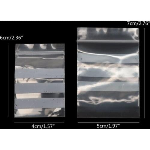 40GB 100Pcs Small Plastic Writeable Reclosable Zipper Bags Self-Sealing Writable White Blocks Zip Lock Jewelry Storage Bags