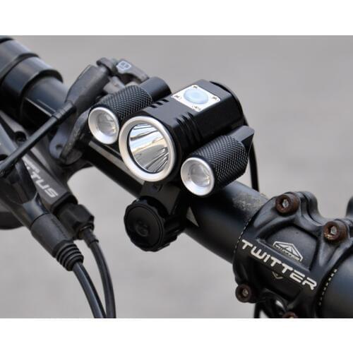 Bicycle Accessories Aluminum Alloy Front Lamp Handlebar Frame Light T6+2*XPE2 Waterproof LED Bike Bicycle