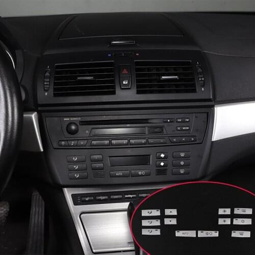 Car Central Control Trim For BMW X3 E83 2006-2010 Stainless Steel Air Volume Switch Replace Trim Cover Sticker Car Decoration