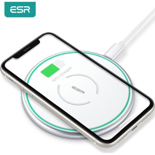 ESR Qi Wireless Charger for iPhone 12 11 X XS Max Fast Wireless Charging Pad for Airpods Samsung Xiaomi Huawei Quick Charger Pad