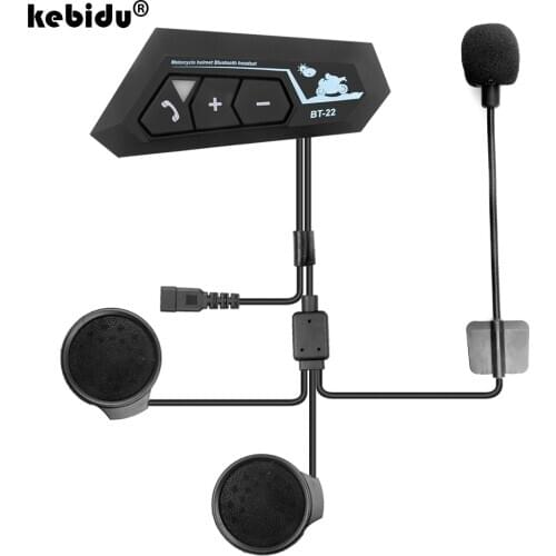 Bluetooth 5.0 Motor Helmet Headset Waterproof Wireless Handsfree Stereo Earphone Motorcycle Headphones MP3 Speaker with Mic