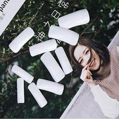 Fast ship 500pcs/pack DIY half cover acrylic nail tips white false nails shield sticker as manicure beauty nail art salon tool