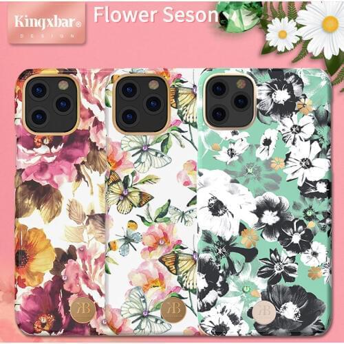 Bling Flower Diamonds Phone Case For iPhone 11 Pro Max/11 Pro/11 Luxury Crystal Hard Back Cover For Women Shockproof KINGXBAR