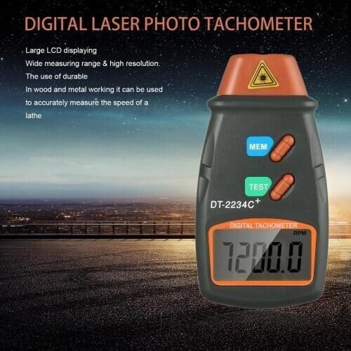 Digital Laser Photo Tachometer Non Contact RPM Tach Digital Laser Tachometer Speedometer Speed Gauge Engine Dropship