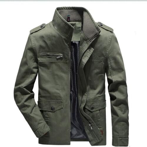 Spring Autumn Fashion Windbreaker business men Solid color casual Washed cotton outfit for man 3 colors outwear clothing tops