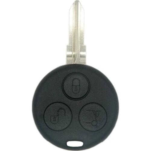 For Mercedes Benz Smart Fortwo 450 Forfour 451 Roadstar Replacement 3 Button Key Shell Case No/ with Light Hole