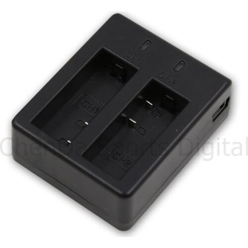 Sport Camera Accessories Double Charger with USB Port Can Charge 2pcs Li-ion Battery