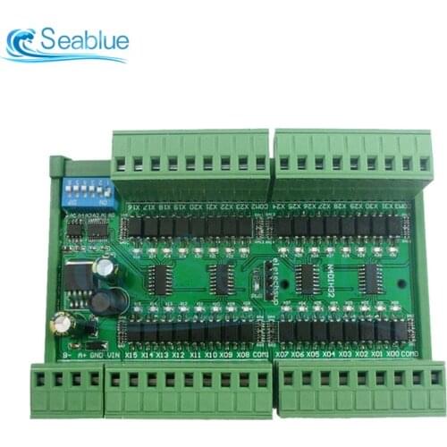 RS485 Modbus Rtu Controller 32CH PNP NPN Isolated Digital Input DC 12V 24V PLC Switch Quantity Acquisition Board