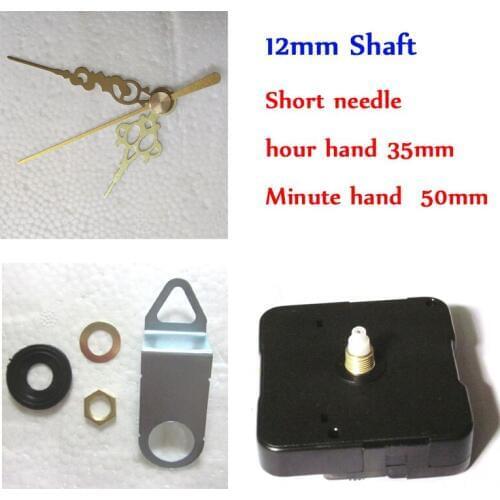 New style 10 set shaft 12 mm Short hand Quartz Clock Movement Kit Spindle Mechanism Mute scanning DIY clock parts accessories