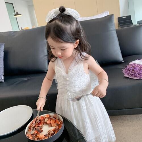2 3 4 5 6 7 Years Toddler Girl Dress Fashion Sleeveless Lace Princess Dress for Girl Summer Baby Girl Clothing 2020 Child Dress