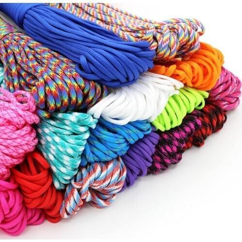 35pcs) Camping Paracord (100ft/31m) Parachute Cord 7 Strand 3-4mm Shelter Tent Rope Camp Wind Rope