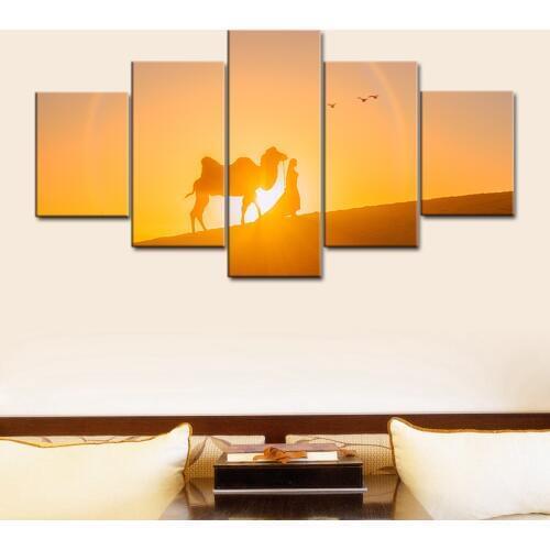 Animals Poster And Prints Camels In The Desert Art Print Picture Paintings For Living Room Wall Cuadros Decoration Home Wall Art