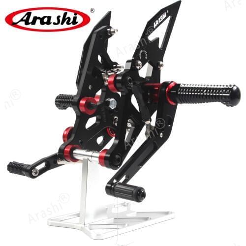 Arashi For YAMAHA MT07 FZ07 2014-2019 1 Set Motor Foot Pegs Adjustable Rearset Footrest MT-07 FZ-07 2014 2015 2016 2017 2018