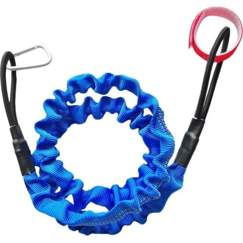 Durable Elastic Coiled Kayak Paddle Leash Tie Rope Bungee Safety Fishing Rod Tether for Canoe Paddles Small Boat Accessories