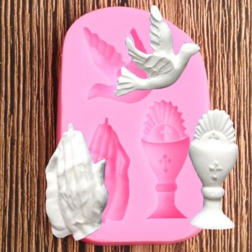 3D Hand Pigeon Silicone Mold Wedding DIY Cake Decorating Tools Cupcake Topper Fondant Molds Chocolate Candy Sugarcraft Mould