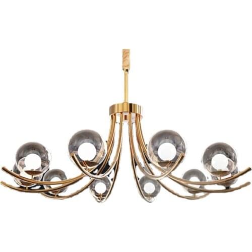 Modern Nordic Style Chandeliers Bed Dining Living Room Study Aisle Stairs Light Hotel Restaurant Lighting Magic Bean Glass Lamps