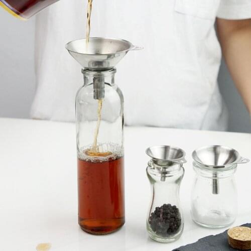 Stainless Steel Funnels for Kitchen Small Metal Funnels 1.7Inch 2.2Inch 2.9Inch for Essentail Oil Spices Flask Perfume Set