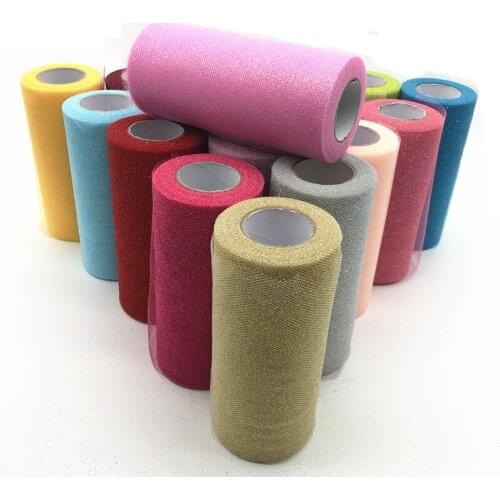 10 Yard 15cm Glitter Tulle Roll Organza Wedding Decoration Tutu Baby Shower Tulle Roll Decoration Party Events Engagement Decor