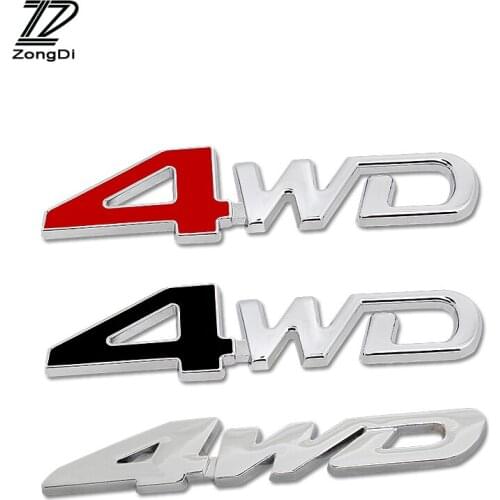 ZD 1X 4WD 4x4 Metal Sticker For Nissan qashqai j11 j10 juke tiida Mazda 3 6 cx-5 Jeep renegade wrangler grand accessories