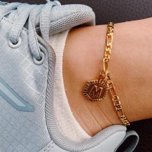 Gold initial anklet anklet letter initial charm initial necklace birthday gift,letter anklet,alphabet ankletgold anklet