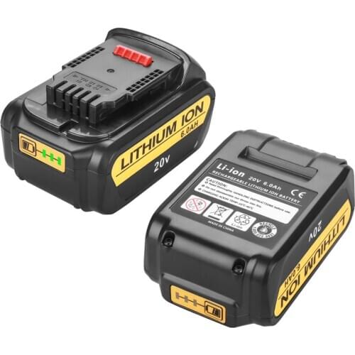 2xDCB200 18V 6000mAh replaceable Li-ion battery compatible with Dewalt 18 Volt MAX XR power tools lithium Battery