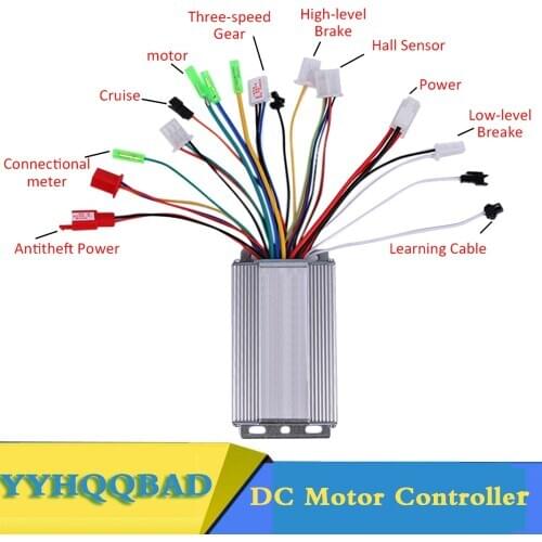 36V/48V 350W Brushless DC Motor Controller For Electric Bicycle E-bike Scooter