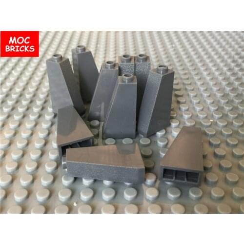 50pcs/lot MOC Bricks DIY Dark gray Slope Bricks 1x2X3 fit with 4460 Educational Building Blocks Action Figure children gifts