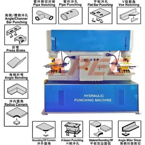 APEC Hydraulic Double Head Hole Punching Machines with Dual Cylinders