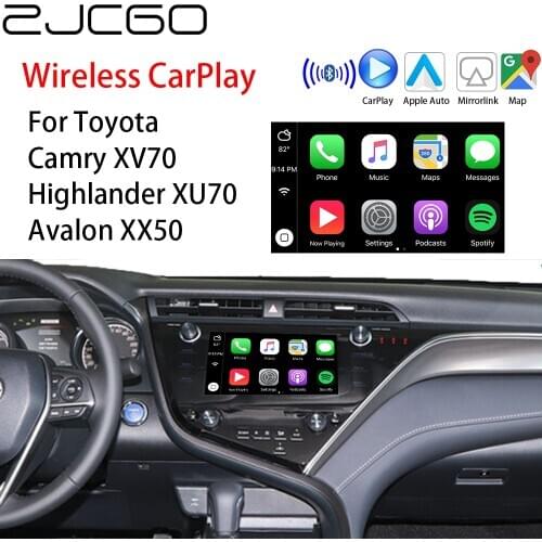 ZJCGO Wireless Apple CarPlay Android Auto interface adapter BOX For Toyota Camry XV70 Highlander XU70 Avalon XX50