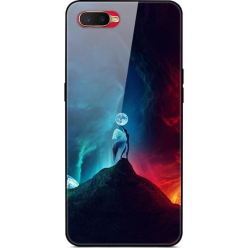 For OPPO K1 Phone Case Tempered Glass Case Phone Cover Fitness Back Bumper Series 3