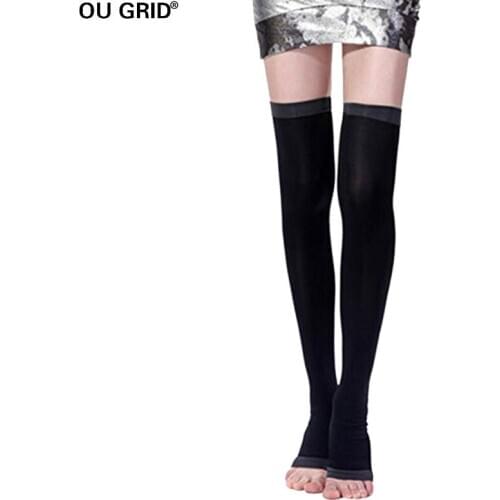 Thigh High Compression Stockings (1PAIR) Reduce Varicose Veins Effective Relief from Tightness & Muscle Soreness