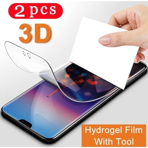 2Pcs soft full cover for huawei nova 5 5i pro 5t 5z 4 4e 3 3i 3e hydrogel film phone screen protector Not Glass protective film